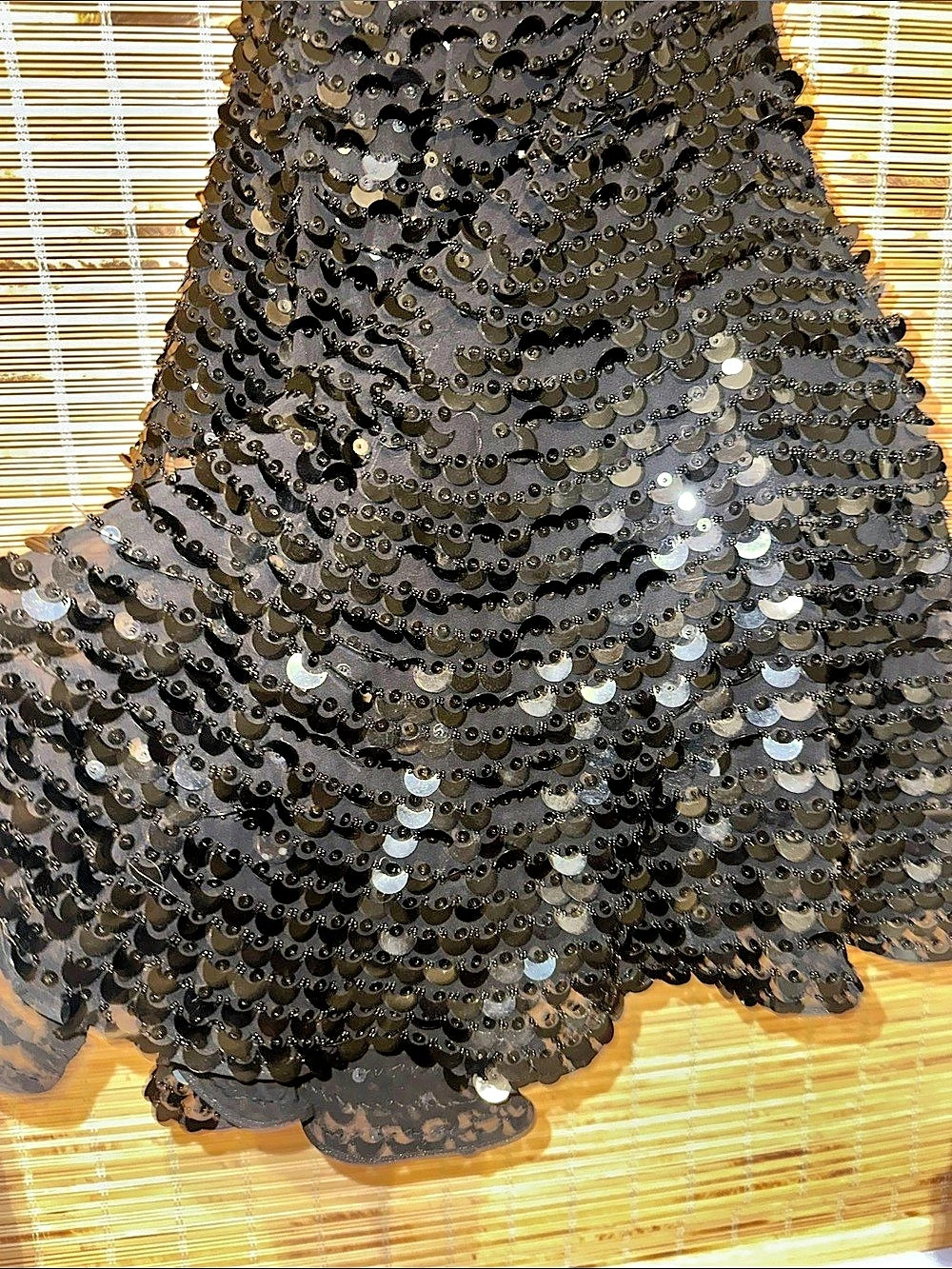 Stunning!✨ Vintage Y2K "Niteline" Black Sequin Mini Formal Cocktail Party Dress - Picture 7 of 9